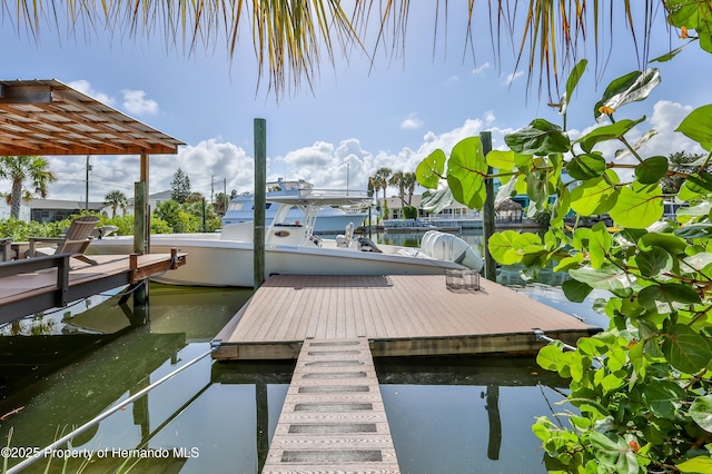 4566 Gulfstream Dr, Hernando Beach, FL 34607 - dock featuring a water view