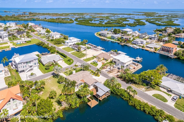 4566 Gulfstream Dr, Hernando Beach, FL 34607 - aerial view of residential area featuring a large body of water