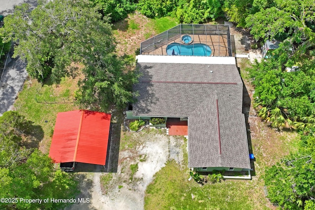 9766 W Smokey Ln, Crystal River, FL 34429 - aerial view of property and surrounding area with a pool
