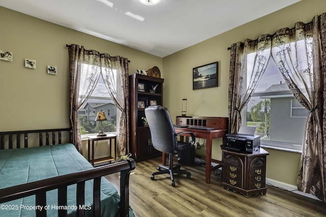 4123 Daisy Dr, Hernando Beach, FL 34607 - bedroom featuring wood finished floors and a desk