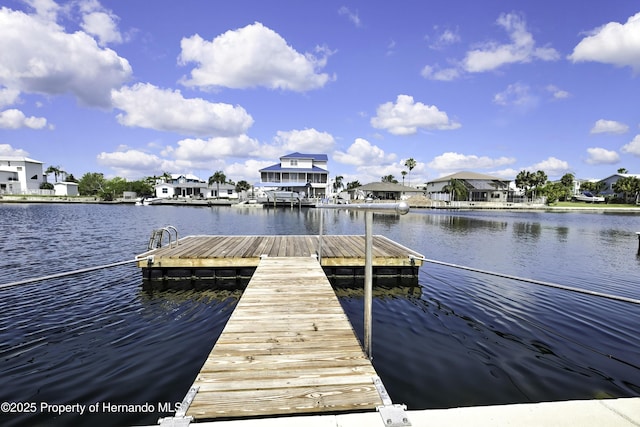 4123 Daisy Dr, Hernando Beach, FL 34607 - dock area with a water view and a residential view