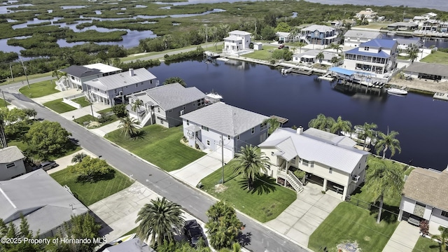 4123 Daisy Dr, Hernando Beach, FL 34607 - aerial view of residential area with a large body of water