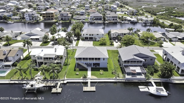 4123 Daisy Dr, Hernando Beach, FL 34607 - aerial view of residential area featuring a large body of water