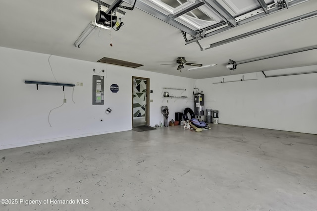 10277 Rosetti Ct, Spring Hill, FL 34608 - garage with a garage door opener and electric water heater