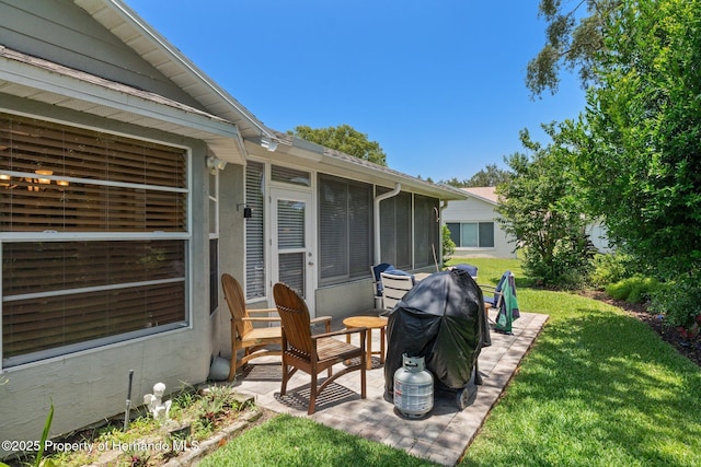 2486 Deer Trail Ln, Spring Hill, FL 34606 - view of patio featuring a sunroom