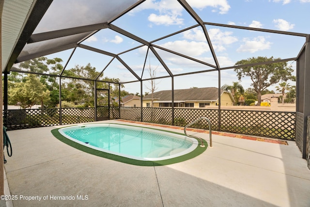 18710 Dobson Dr, Hudson, FL 34667 - view of pool featuring a patio area and a lanai