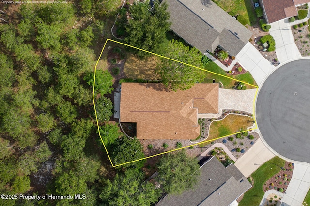 11404 Inman Ct, Spring Hill, FL 34609 - aerial view of property's location with property parcel outlined