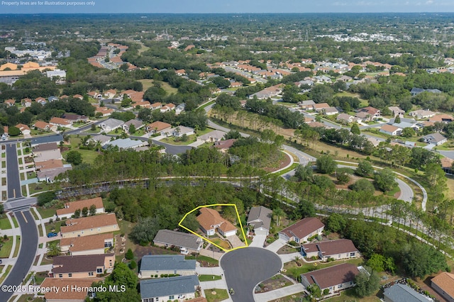 11404 Inman Ct, Spring Hill, FL 34609 - aerial view of property's location with nearby suburban area