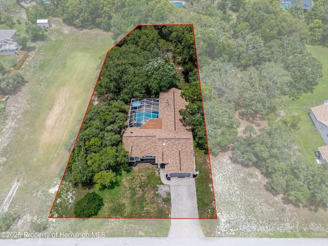 204 Oak Lake Dr, Spring Hill, FL 34608 - aerial overview of property's location featuring property boundaries highlighted