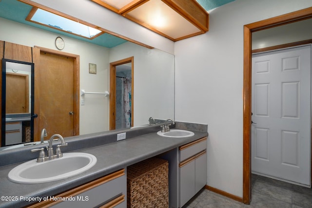204 Oak Lake Dr, Spring Hill, FL 34608 - full bathroom featuring double vanity and tile patterned floors
