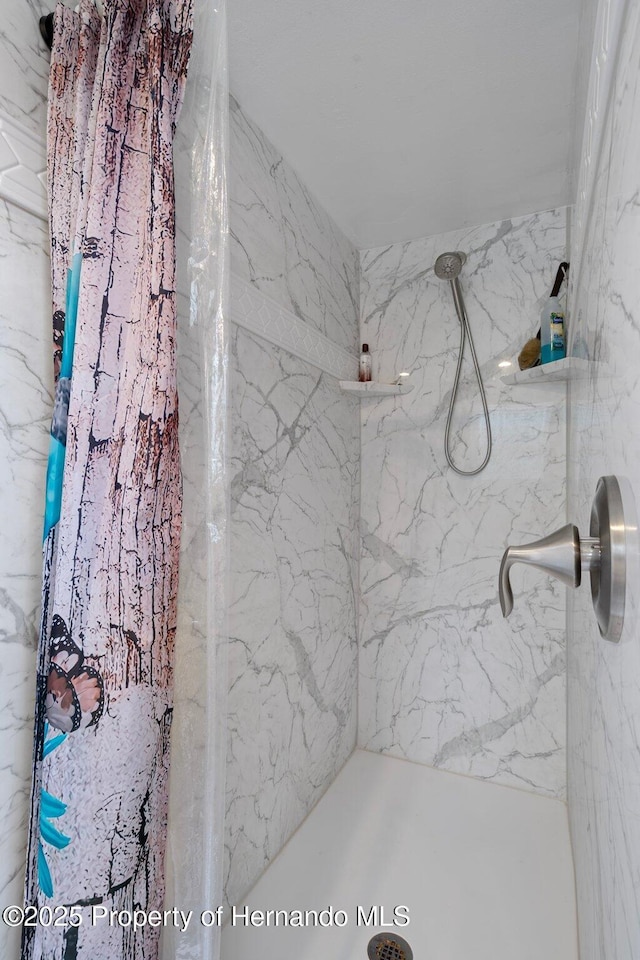 204 Oak Lake Dr, Spring Hill, FL 34608 - full bathroom with a marble finish shower