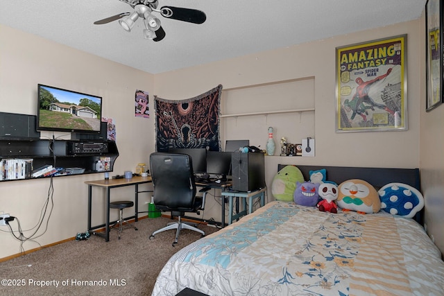 204 Oak Lake Dr, Spring Hill, FL 34608 - bedroom with carpet floors and an office area