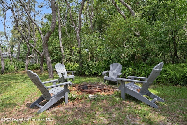 204 Oak Lake Dr, Spring Hill, FL 34608 - view of yard with a fire pit
