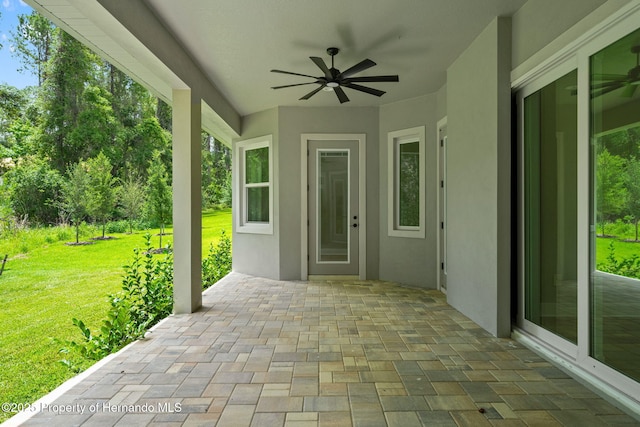 5018 Elm Leaf Dr, Brooksville, FL 34601 - view of patio with a ceiling fan