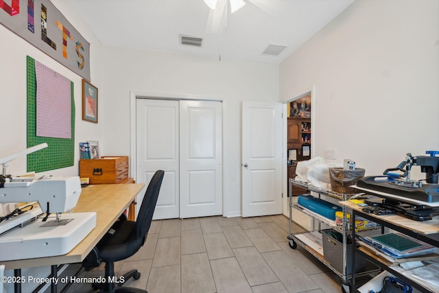 1098 Old Windsor Way, Spring Hill, FL 34609 - office featuring ceiling fan