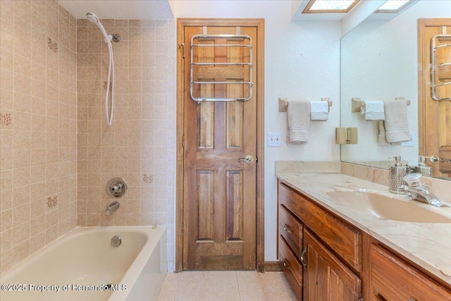 4276 River Birch Dr, Spring Hill, FL 34607 - full bath with vanity, bathtub / shower combination, and tile patterned flooring
