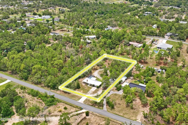 13345 Convent Garden Rd, Brooksville, FL 34613 - aerial view of property's location featuring property boundaries highlighted
