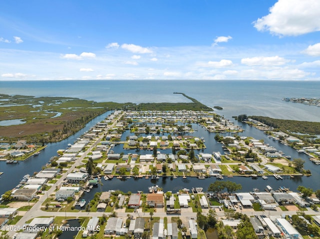 13027 Beacon Ct, Hudson, FL 34667 - aerial perspective of suburban area with a large body of water