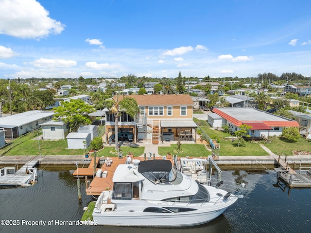 13027 Beacon Ct, Hudson, FL 34667 - aerial perspective of suburban area featuring a nearby body of water
