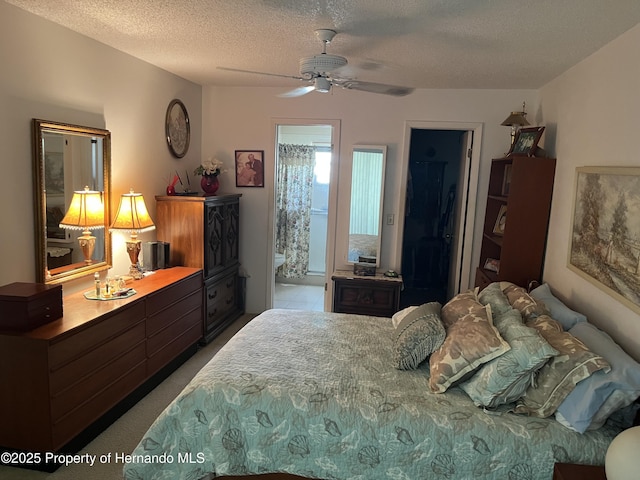 9474 Nakoma Way, Weeki Wachee, FL 34613 - bedroom with a textured ceiling and ceiling fan