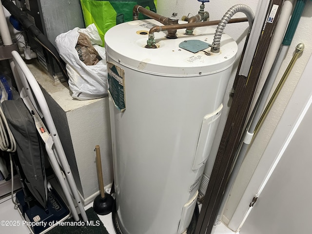 9474 Nakoma Way, Weeki Wachee, FL 34613 - utility room featuring water heater