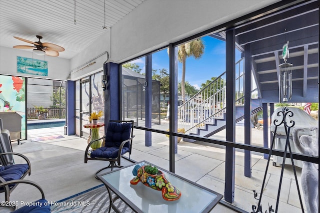 6241 Colony Cir, Weeki Wachee, FL 34607 - sunroom / solarium with a ceiling fan