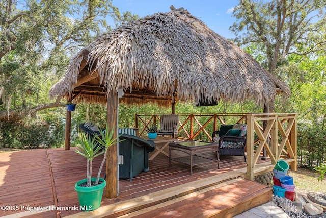 2295 Rio Cir, Spring Hill, FL 34608 - view of wooden terrace