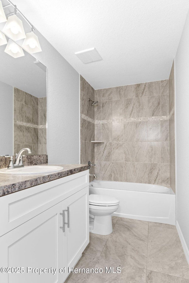 12128 Petrel Ave, Brooksville, FL 34614 - bathroom featuring vanity and washtub / shower combination