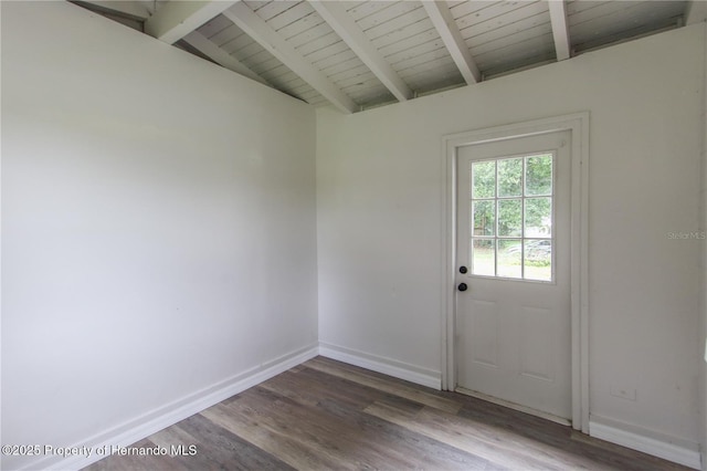9345 N Elliot Way, Citrus Springs, FL 34434 - doorway to outside featuring wood finished floors and wooden ceiling