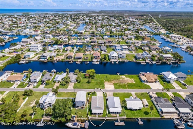 4016 Centavo Ct, Hernando Beach, FL 34607 - aerial view of residential area with a large body of water