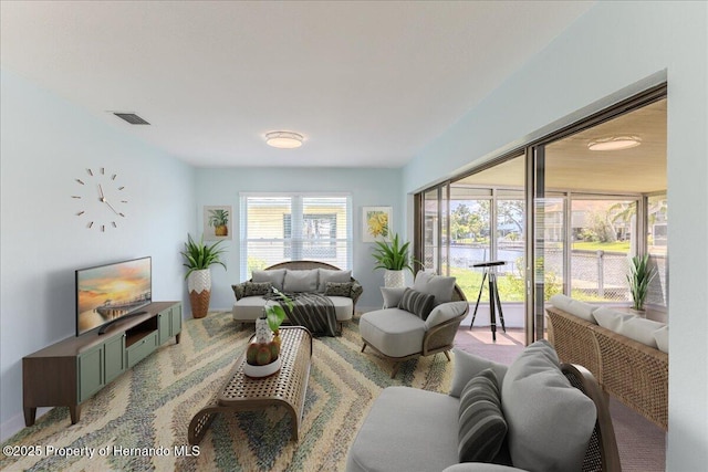 4016 Centavo Ct, Hernando Beach, FL 34607 - living room with a water view