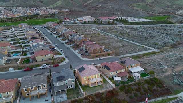 aerial view with a residential view