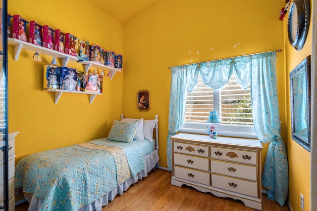 bedroom featuring light hardwood / wood-style floors