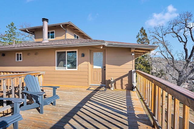 view of wooden deck