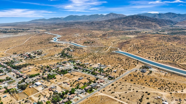 aerial view with a mountain view