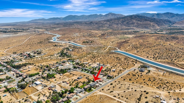 aerial view featuring a mountain view