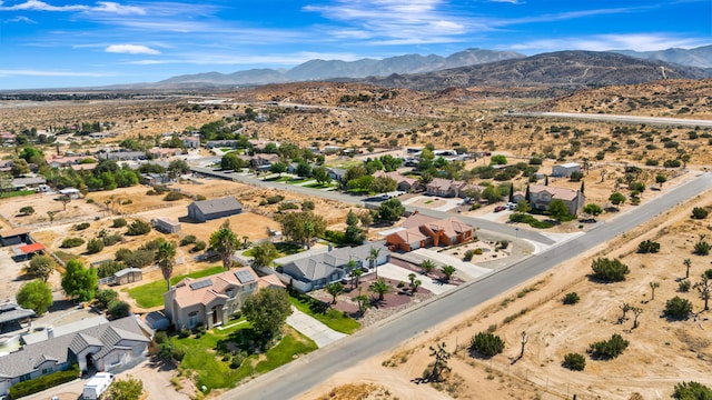 aerial view with a mountain view