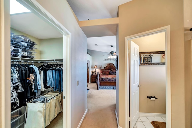 interior space with light colored carpet