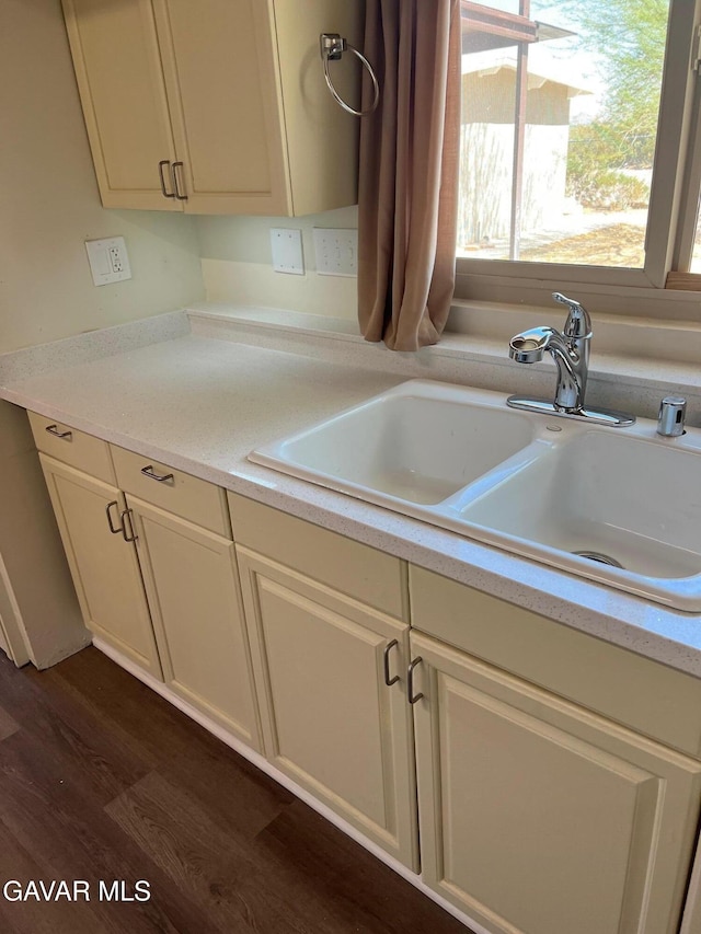 3358 Martin Ave, Mojave, CA 93501 - kitchen with light countertops and dark wood-style flooring