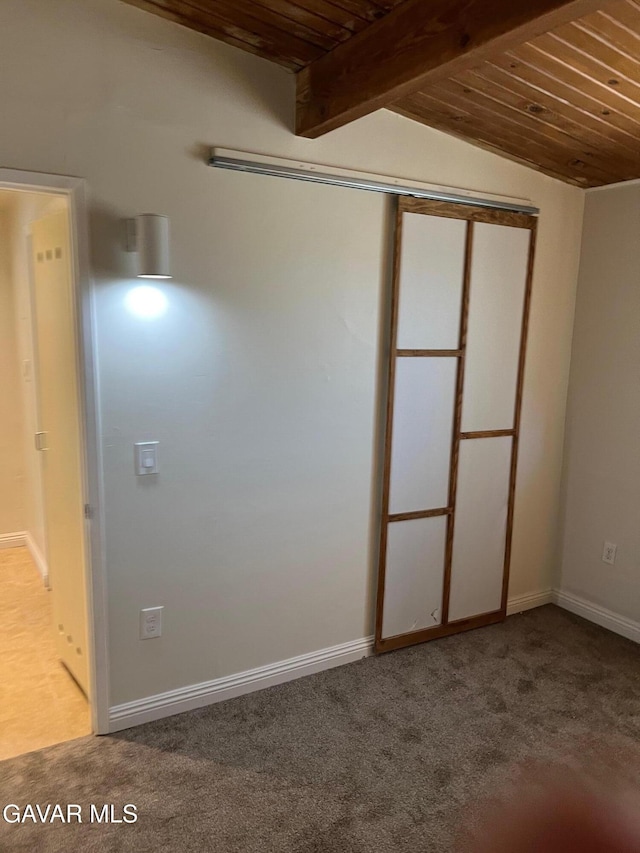 3358 Martin Ave, Mojave, CA 93501 - carpeted empty room featuring wood ceiling