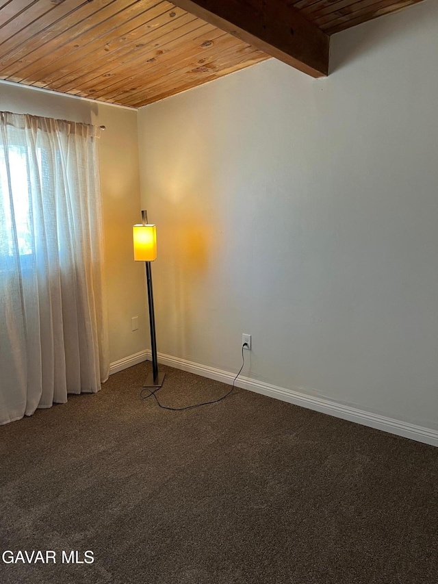 3358 Martin Ave, Mojave, CA 93501 - carpeted empty room featuring wood ceiling and baseboards