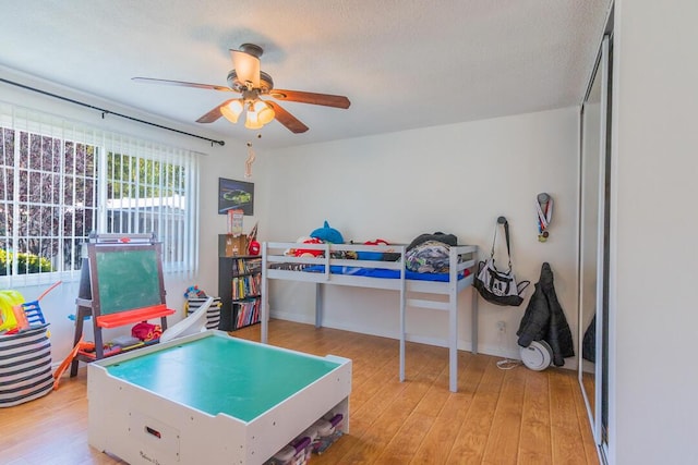 22437 Haynes St, West Hills, CA 91307 - bedroom featuring ceiling fan and light wood-style floors