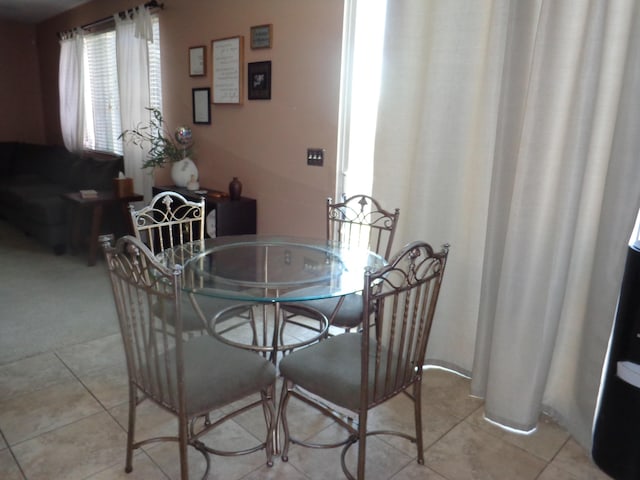 view of tiled dining room