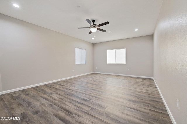 40719 E 171st St, Lake Los Angeles, CA 93535 - spare room with ceiling fan, recessed lighting, and wood finished floors