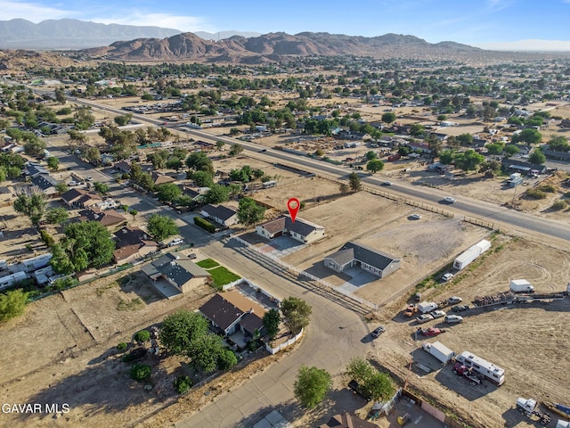 40719 E 171st St, Lake Los Angeles, CA 93535 - aerial overview of property's location featuring a mountainous background