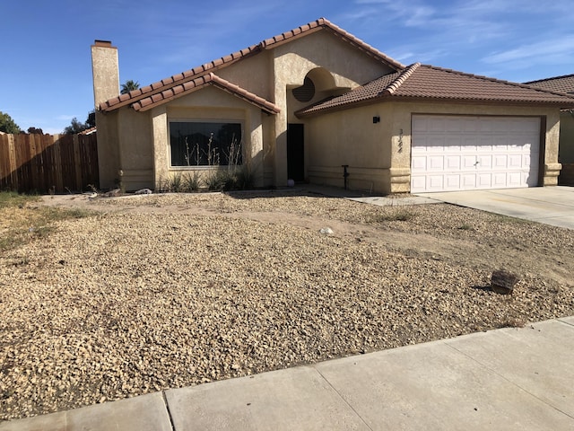 view of front facade with a garage