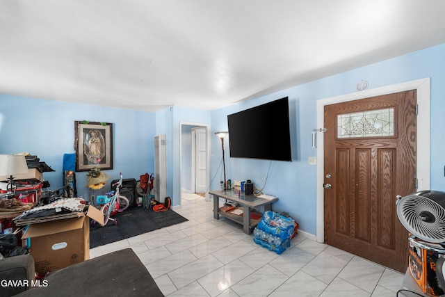 1411 W Ivesbrook St, Lancaster, CA 93534 - living room with light marble finish floors
