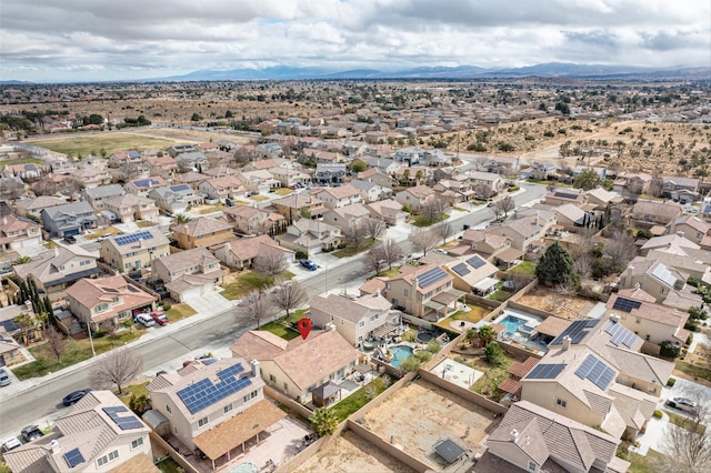 bird's eye view featuring a mountain view