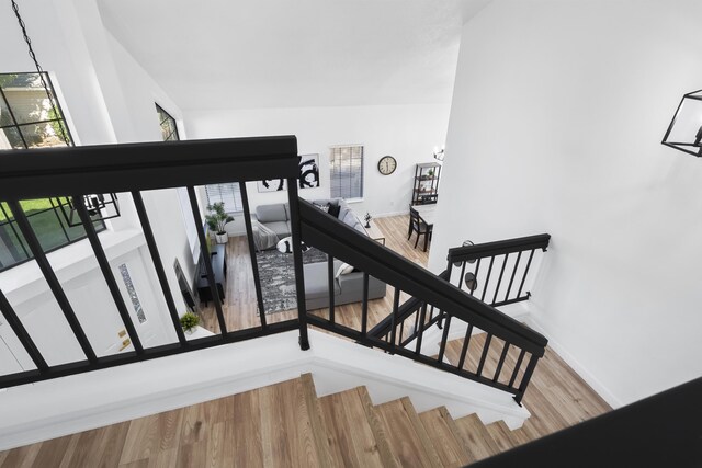 2012 Comstock Ct, Palmdale, CA 93551 - stairs with wood finished floors and baseboards