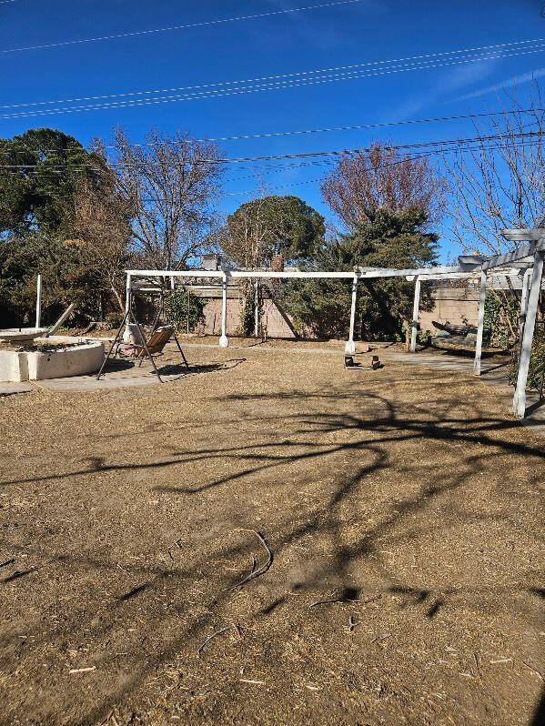 view of yard featuring a playground